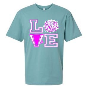 Love Cheer For N Cheerleader Gift Sueded Cloud Jersey T-Shirt