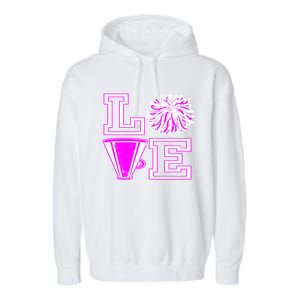 Love Cheer For N Cheerleader Gift Garment-Dyed Fleece Hoodie