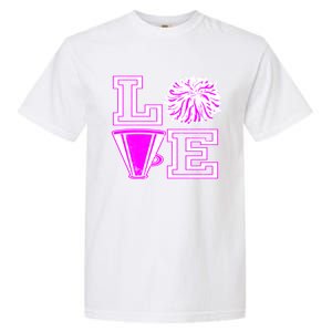 Love Cheer For N Cheerleader Gift Garment-Dyed Heavyweight T-Shirt