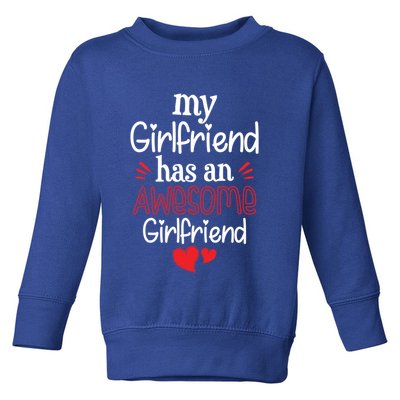 Lesbian Couple Funny Cute Valentines Day Gift Cute Gift Toddler Sweatshirt