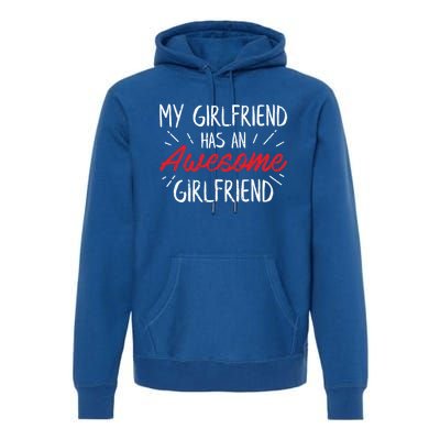 Lesbian Couple Funny Cute Valentines Day Gift Cool Gift Premium Hoodie