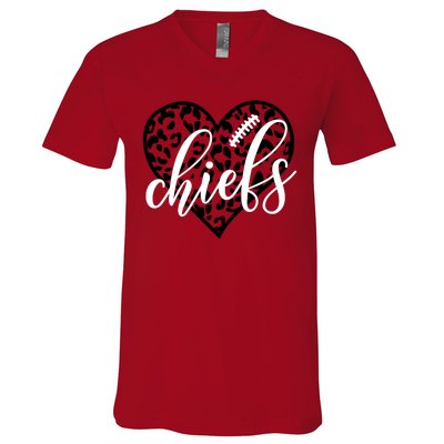 Love Chiefs Football Cool Kansas City Design V-Neck T-Shirt