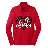 Love Chiefs Football Cool Kansas City Design Silk Touch Performance Long Sleeve Polo