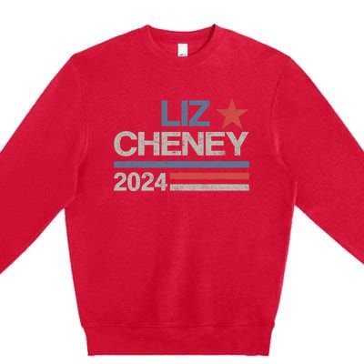 Liz Cheney For President 2024 Usa Election Liz 24 Premium Crewneck Sweatshirt