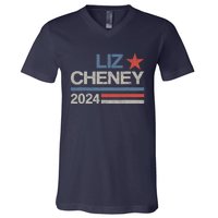 Liz Cheney For President 2024 Usa Election Liz 24 V-Neck T-Shirt