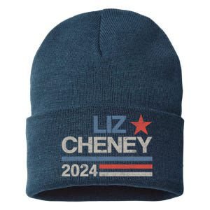 Liz Cheney For President 2024 Usa Election Liz 24 Sustainable Knit Beanie