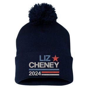 Liz Cheney For President 2024 Usa Election Liz 24 Pom Pom 12in Knit Beanie