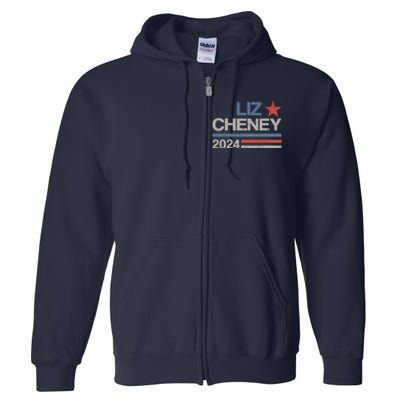 Liz Cheney For President 2024 Usa Election Liz 24 Full Zip Hoodie