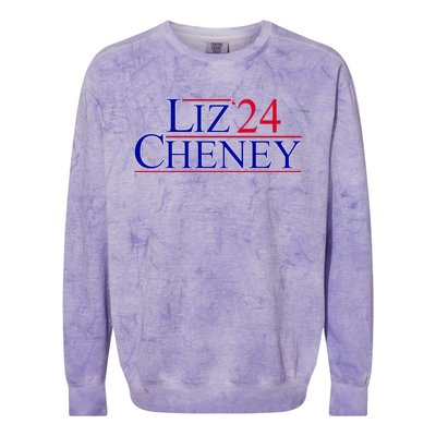 Liz Cheney For President 2024 USA Colorblast Crewneck Sweatshirt