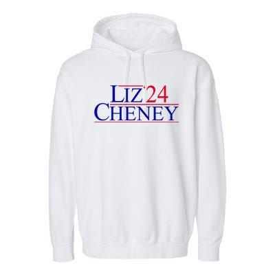 Liz Cheney For President 2024 USA Garment-Dyed Fleece Hoodie