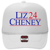 Liz Cheney For President 2024 USA High Crown Mesh Back Trucker Hat