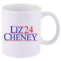 Liz Cheney For President 2024 USA 11oz C Handle Ceramic Mug