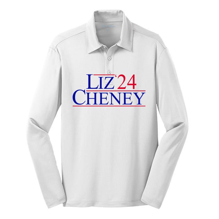 Liz Cheney For President 2024 USA Silk Touch Performance Long Sleeve Polo