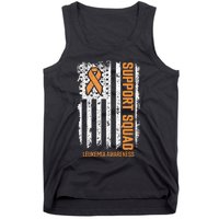 Leukemia Cancer Flag Support Squad Leukemia Cancer Awareness Tank Top