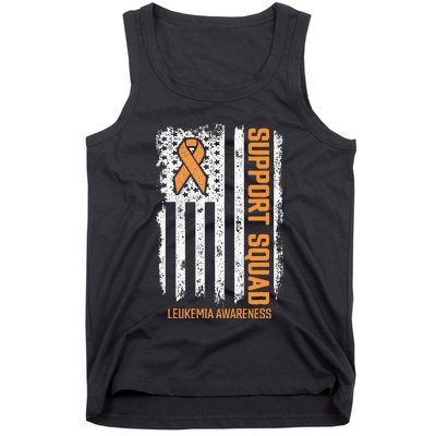 Leukemia Cancer Flag Support Squad Leukemia Cancer Awareness Tank Top