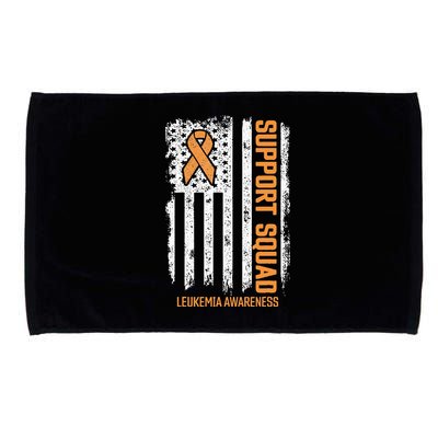 Leukemia Cancer Flag Support Squad Leukemia Cancer Awareness Microfiber Hand Towel