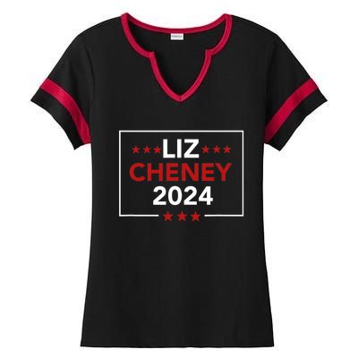 Liz Cheney For President 2024 Usa Election Vote Liz Cheney Ladies Halftime Notch Neck Tee