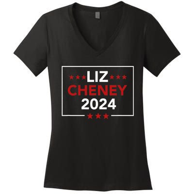 Liz Cheney For President 2024 Usa Election Vote Liz Cheney Women's V-Neck T-Shirt