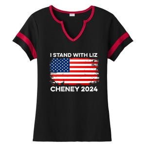 Liz Cheney For President Gop 2024 Election Vote Usa America Ladies Halftime Notch Neck Tee