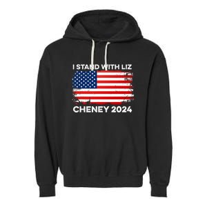 Liz Cheney For President Gop 2024 Election Vote Usa America Garment-Dyed Fleece Hoodie