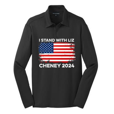 Liz Cheney For President Gop 2024 Election Vote Usa America Silk Touch Performance Long Sleeve Polo