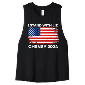 Liz Cheney For President Gop 2024 Election Vote Usa America Women's Racerback Cropped Tank