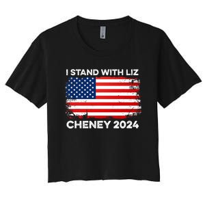 Liz Cheney For President Gop 2024 Election Vote Usa America Women's Crop Top Tee