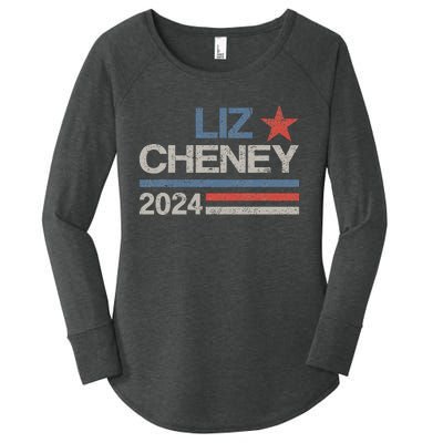 Liz Cheney For President 2024 Usa Election Liz 24 Women's Perfect Tri Tunic Long Sleeve Shirt