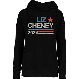 Liz Cheney For President 2024 Usa Election Liz 24 Womens Funnel Neck Pullover Hood