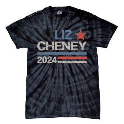 Liz Cheney For President 2024 Usa Election Liz 24 Tie-Dye T-Shirt