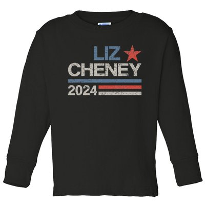 Liz Cheney For President 2024 Usa Election Liz 24 Toddler Long Sleeve Shirt