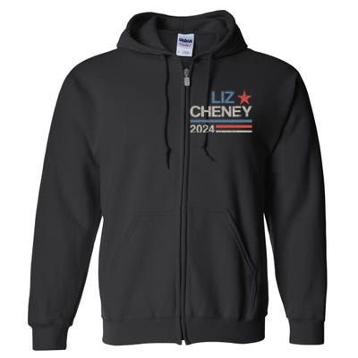 Liz Cheney For President 2024 Usa Election Liz 24 Full Zip Hoodie