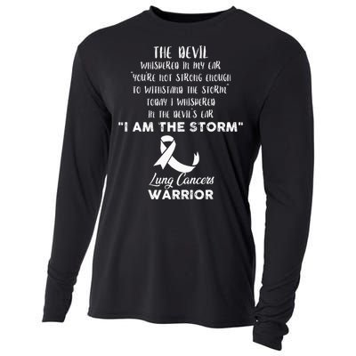 Lung Cancer Fight Cancer Ribbon Cooling Performance Long Sleeve Crew