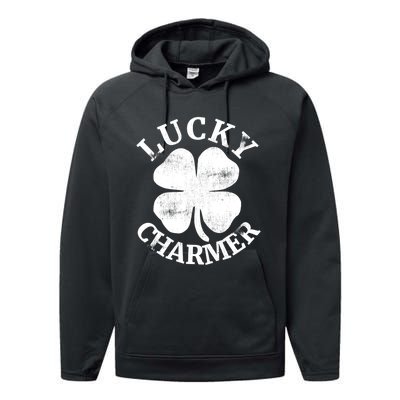 LUCKY CHARMER Funny St. Patrick's Day Boy Girl Performance Fleece Hoodie