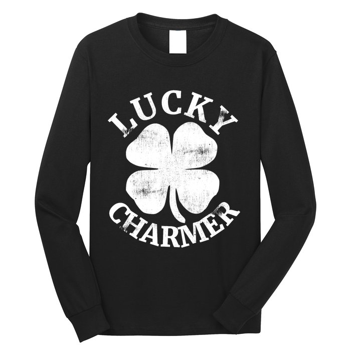 LUCKY CHARMER Funny St. Patrick's Day Boy Girl Long Sleeve Shirt