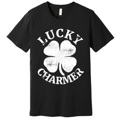 LUCKY CHARMER Funny St. Patrick's Day Boy Girl Premium T-Shirt