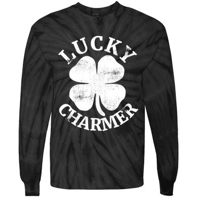 LUCKY CHARMER Funny St. Patrick's Day Boy Girl Tie-Dye Long Sleeve Shirt