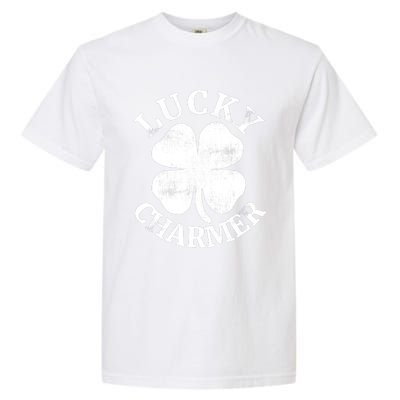 LUCKY CHARMER Funny St. Patrick's Day Boy Girl Garment-Dyed Heavyweight T-Shirt