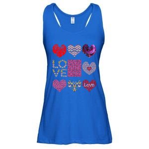 Love Cute Flower Hearts Tee Rose Lover Floral Valentines Day Gift Ladies Essential Flowy Tank