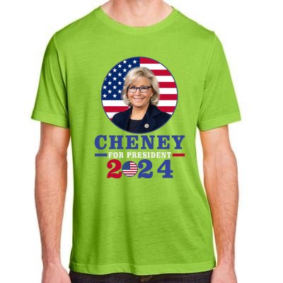 Liz Cheney For President 2024 USA Election Liz 24 Adult ChromaSoft Performance T-Shirt