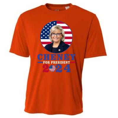 Liz Cheney For President 2024 USA Election Liz 24 Cooling Performance Crew T-Shirt