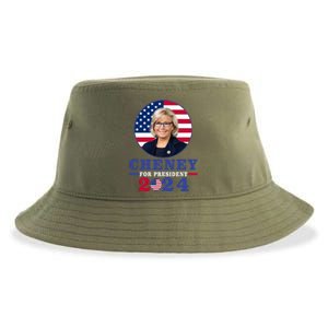 Liz Cheney For President 2024 USA Election Liz 24 Sustainable Bucket Hat