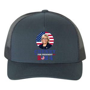 Liz Cheney For President 2024 USA Election Liz 24 Yupoong Adult 5-Panel Trucker Hat