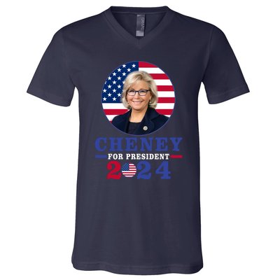 Liz Cheney For President 2024 USA Election Liz 24 V-Neck T-Shirt