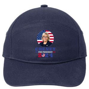 Liz Cheney For President 2024 USA Election Liz 24 7-Panel Snapback Hat