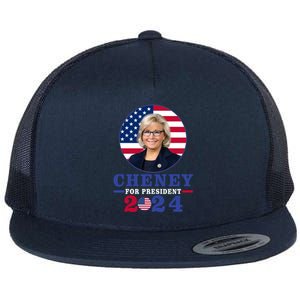 Liz Cheney For President 2024 USA Election Liz 24 Flat Bill Trucker Hat