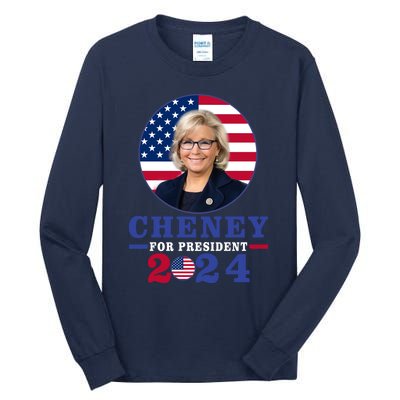 Liz Cheney For President 2024 USA Election Liz 24 Tall Long Sleeve T-Shirt