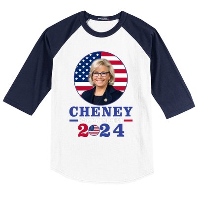 Liz Cheney For President 2024 USA Election Liz 24 Baseball Sleeve Shirt