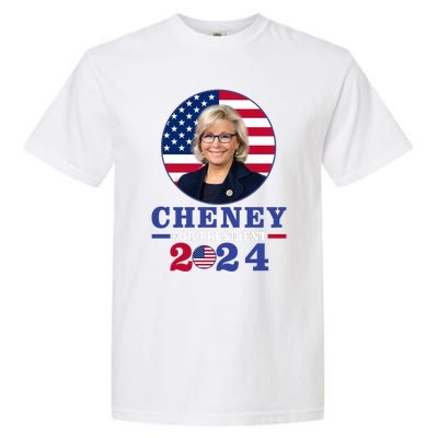 Liz Cheney For President 2024 USA Election Liz 24 Garment-Dyed Heavyweight T-Shirt