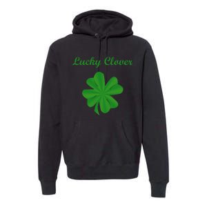 Lucky Clover Four Leaf Saint Patrick's Day Irish Women Premium Hoodie